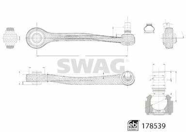 Neatkarīgās balstiekārtas svira, Riteņa piekare SWAG 33 10 4579 2