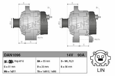 Ģenerators DENSO DAN1096 3