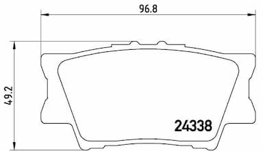 Bremžu uzliku kompl., Disku bremzes BREMBO P 83 089 1