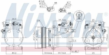 Kompresors, Gaisa kond. sistēma NISSENS 89294 6