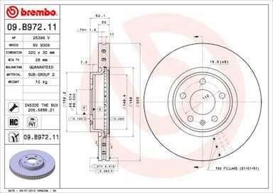 Bremžu diski BREMBO 09.B972.11 1