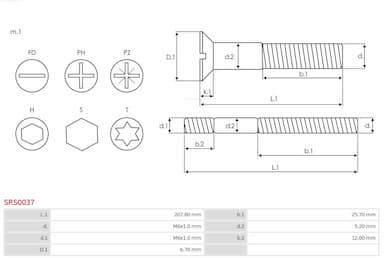 Remkomplekts, Ģenerators AS-PL SRS0037 2