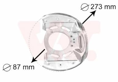 Dubļu sargs, Bremžu disks VAN WEZEL 3763371 1