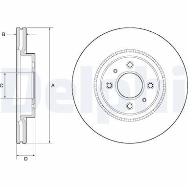 Bremžu diski DELPHI BG4743C 1