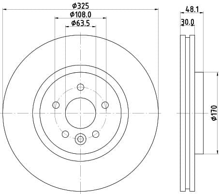 Bremžu diski HELLA 8DD 355 133-841 1