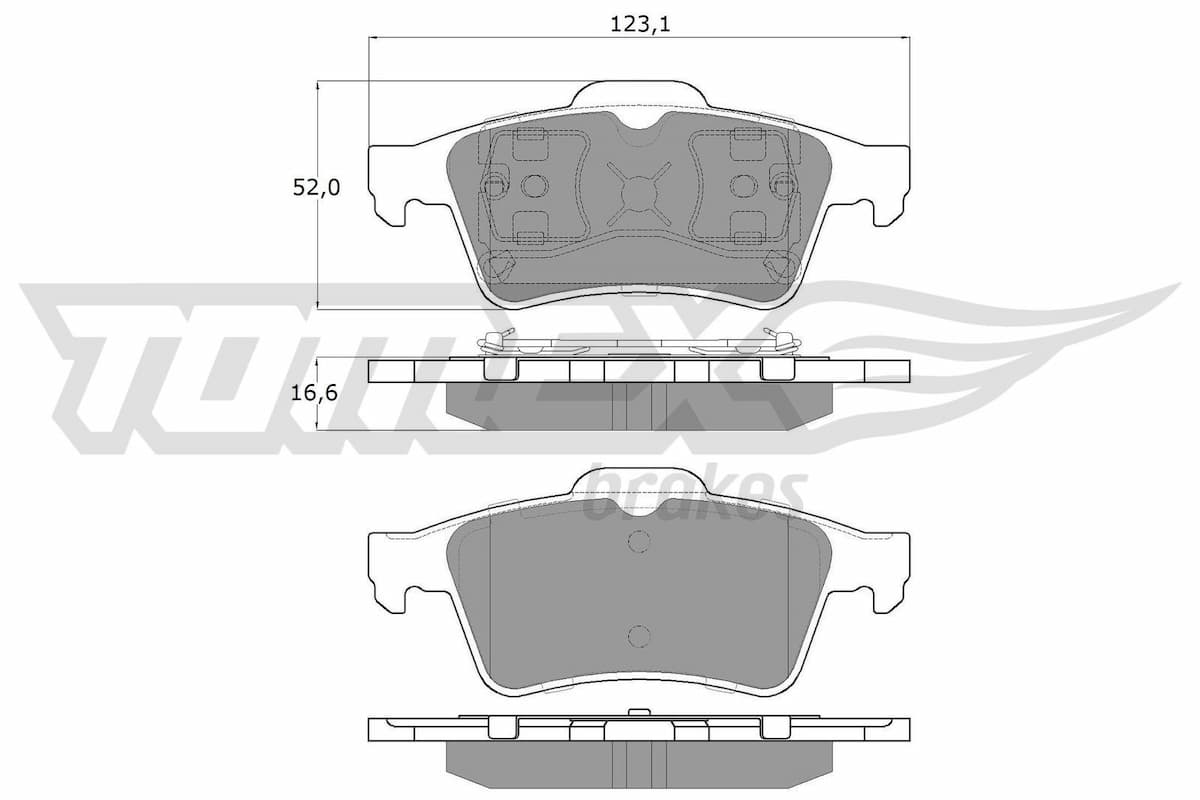 Bremžu uzliku kompl., Disku bremzes TOMEX Brakes TX 12-95 1