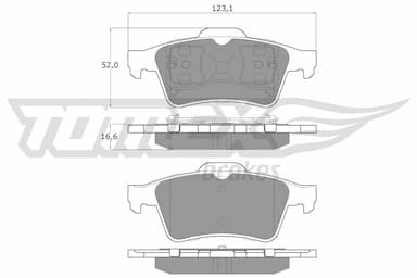 Bremžu uzliku kompl., Disku bremzes TOMEX Brakes TX 12-95 1