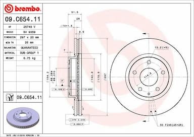 Bremžu diski BREMBO 09.C654.11 1