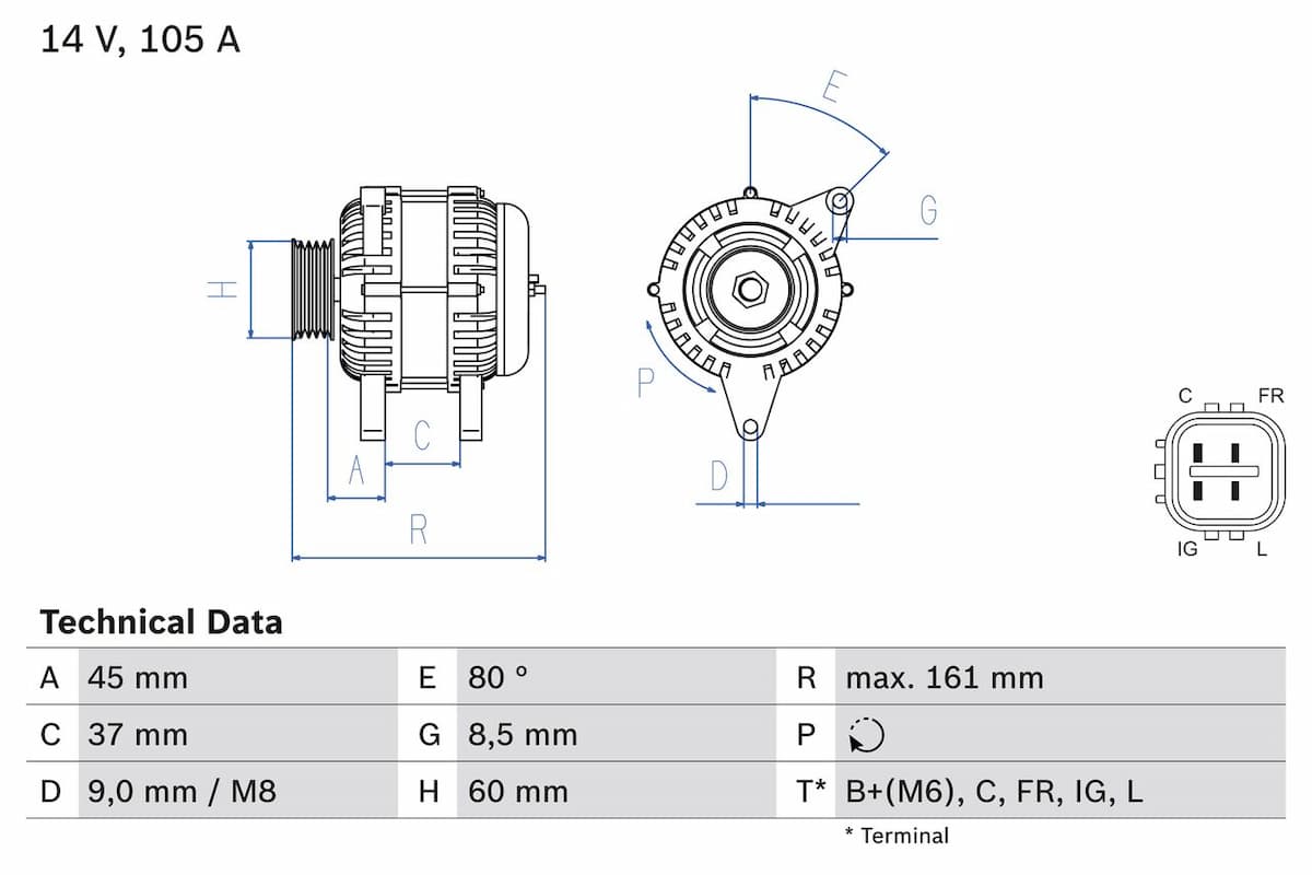 Ģenerators BOSCH 0 986 082 410 1