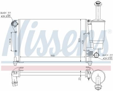 Radiators, Motora dzesēšanas sistēma NISSENS 617845 6