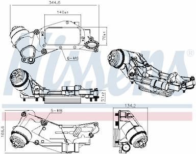 Eļļas radiators, Motoreļļa NISSENS 90930 7