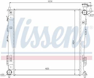 Radiators, Motora dzesēšanas sistēma NISSENS 67517 5