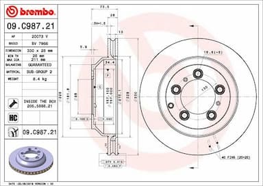 Bremžu diski BREMBO 09.C987.21 1