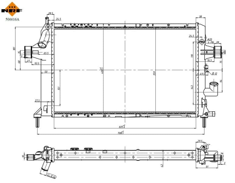 Radiators, Motora dzesēšanas sistēma NRF 506616A 1