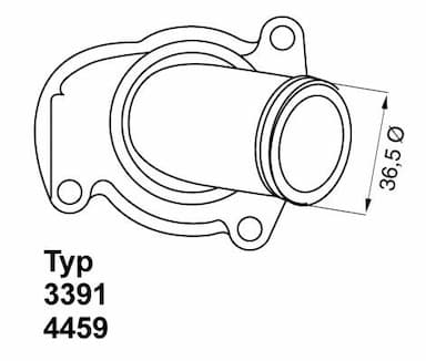 Termostats, Dzesēšanas šķidrums BorgWarner (Wahler) 4459.92D 1