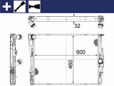 Radiators, Motora dzesēšanas sistēma MAHLE CR 1087 000S 1