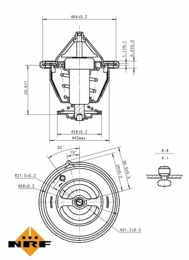 Termostats, Dzesēšanas šķidrums NRF 725132 5