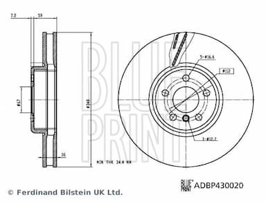 Bremžu diski BLUE PRINT ADBP430020 3