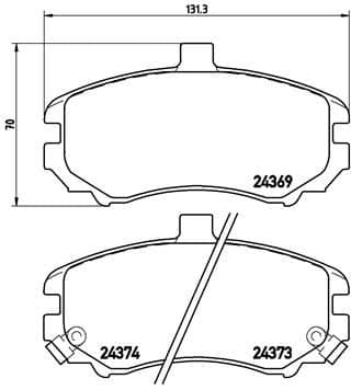 Bremžu uzliku kompl., Disku bremzes BREMBO P 30 029 1