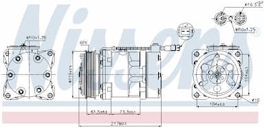 Kompresors, Gaisa kond. sistēma NISSENS 89056 5
