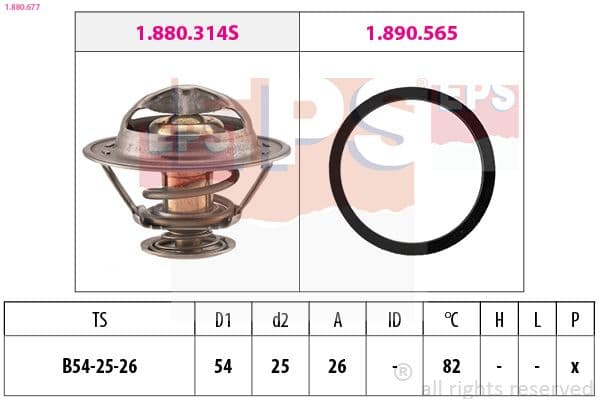 Termostats, Dzesēšanas šķidrums EPS 1.880.677 1