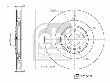 Bremžu diski FEBI BILSTEIN 171510 3