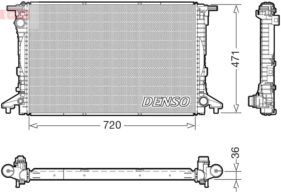 Radiators, Motora dzesēšanas sistēma DENSO DRM02047 1