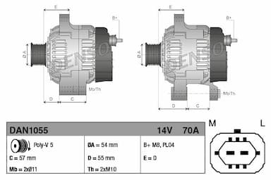 Ģenerators DENSO DAN1055 3