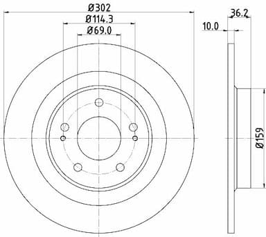 Bremžu diski HELLA 8DD 355 120-431 4