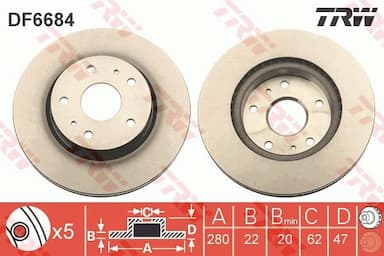 Bremžu diski TRW DF6684 1