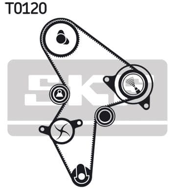 Ūdenssūknis + Zobsiksnas komplekts SKF VKMC 03121 2