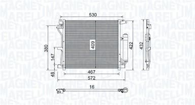 Kondensators, Gaisa kond. sistēma MAGNETI MARELLI 350203799000 1