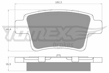 Bremžu uzliku kompl., Disku bremzes TOMEX Brakes TX 14-82 1