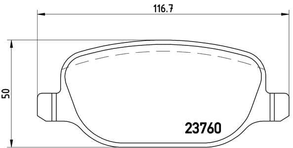 Bremžu uzliku kompl., Disku bremzes BREMBO P 23 089 1