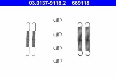 Piederumu komplekts, Bremžu loki ATE 03.0137-9118.2 1
