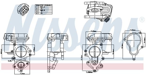 Izpl. gāzu recirkulācijas vārsts NISSENS 98156 1