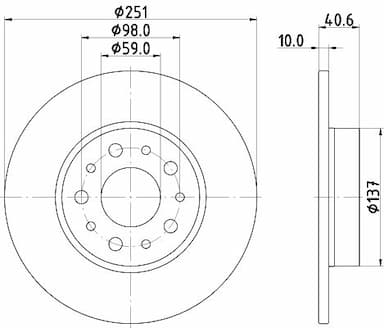 Bremžu diski HELLA 8DD 355 118-071 4