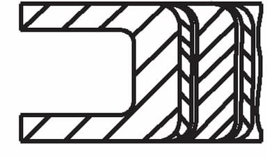 Virzuļa gredzenu komplekts MAHLE 021 RS 00119 0N0 3