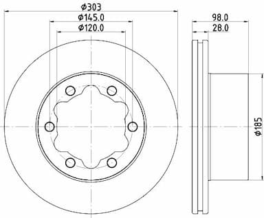 Bremžu diski HELLA 8DD 355 129-991 4