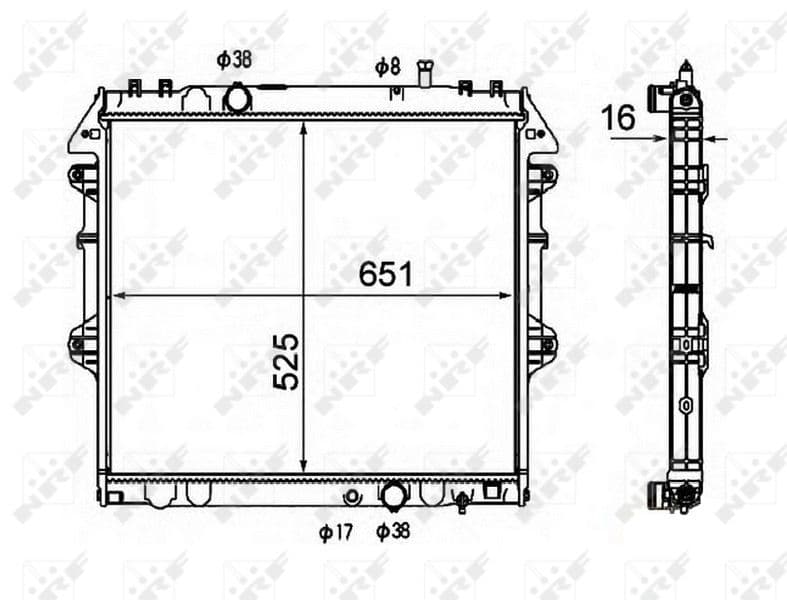 Radiators, Motora dzesēšanas sistēma NRF 58491 1