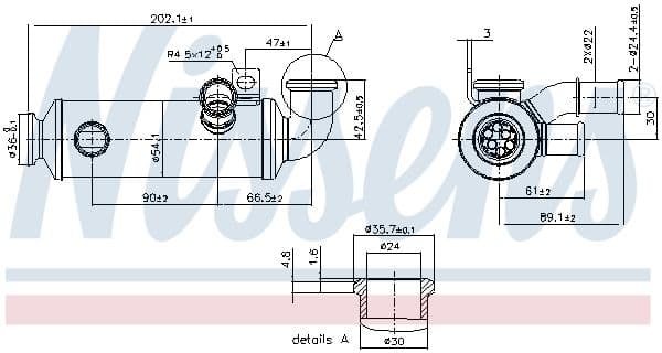 Radiators, Izplūdes gāzu recirkulācija NISSENS 989274 1