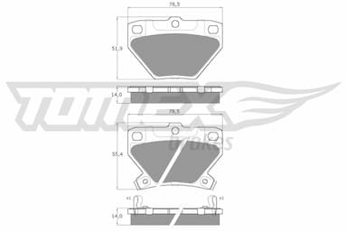 Bremžu uzliku kompl., Disku bremzes TOMEX Brakes TX 13-77 1