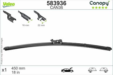 Stikla tīrītāja slotiņa VALEO 583936 1