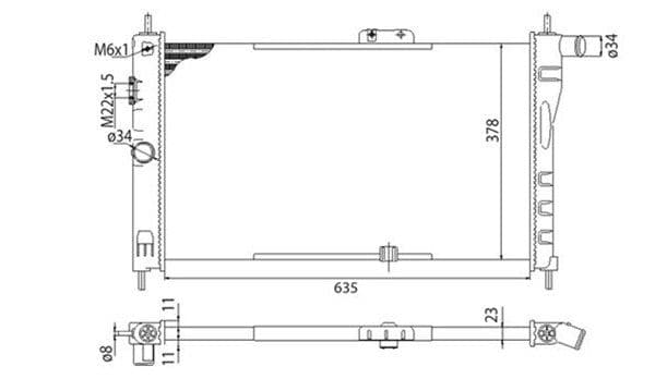 Radiators, Motora dzesēšanas sistēma MAGNETI MARELLI 350213326003 1