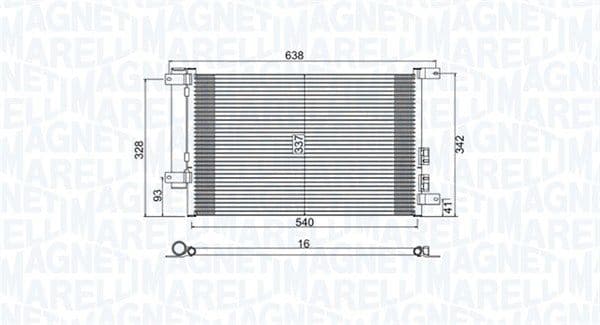 Kondensators, Gaisa kond. sistēma MAGNETI MARELLI 350203733000 1