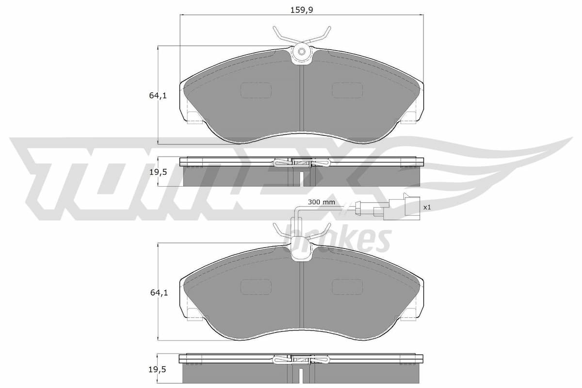 Bremžu uzliku kompl., Disku bremzes TOMEX Brakes TX 11-731 1