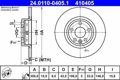 Bremžu diski ATE 24.0110-0405.1 1