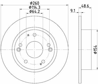 Bremžu diski HELLA 8DD 355 117-091 4