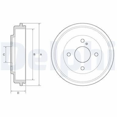 Bremžu trumulis DELPHI BF591 1