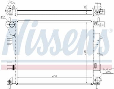 Radiators, Motora dzesēšanas sistēma NISSENS 67607 5